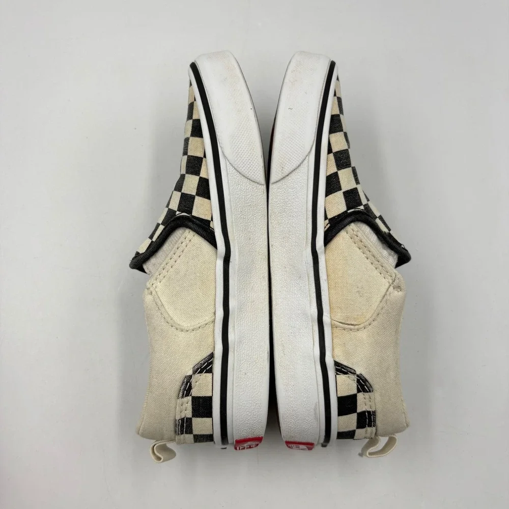 Vans Slip-On Kids Size 12.5 Black White Good Checkerboard Canvas Sneakers